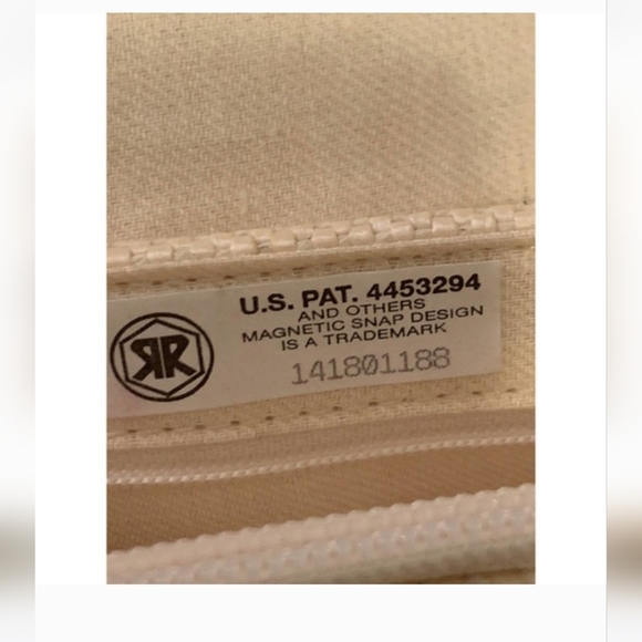 Vintage Etienne Aigner 3 pc Set Woven Straw Blue & Cream - Picture 7 of 16